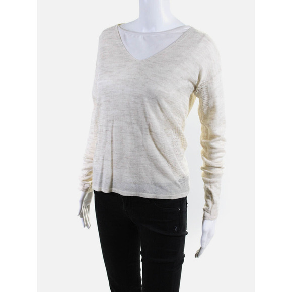 Lululemon Lightweight Linen Relaxed Sweater Beige 4 NWOT - Picture 9 of 12